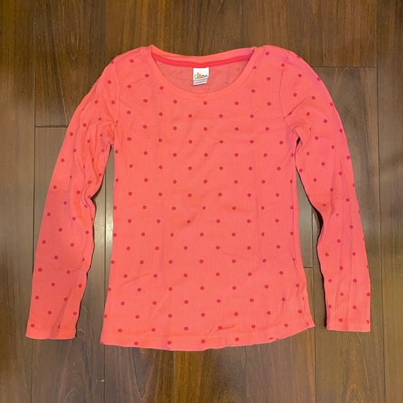 Circo Other - Circo Girls L 10/12 Thermal Long Sleeve Pink with Red Polka Dots